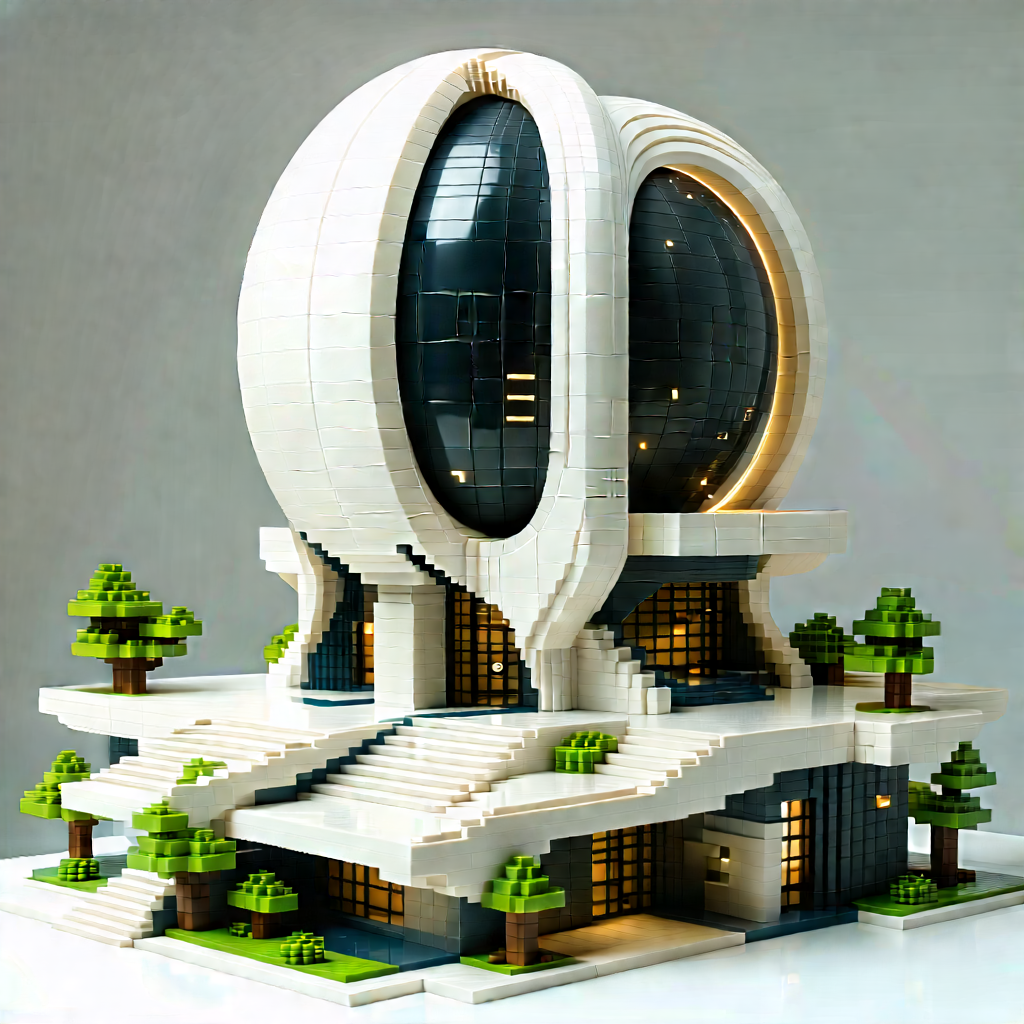Futuristic innovation hub