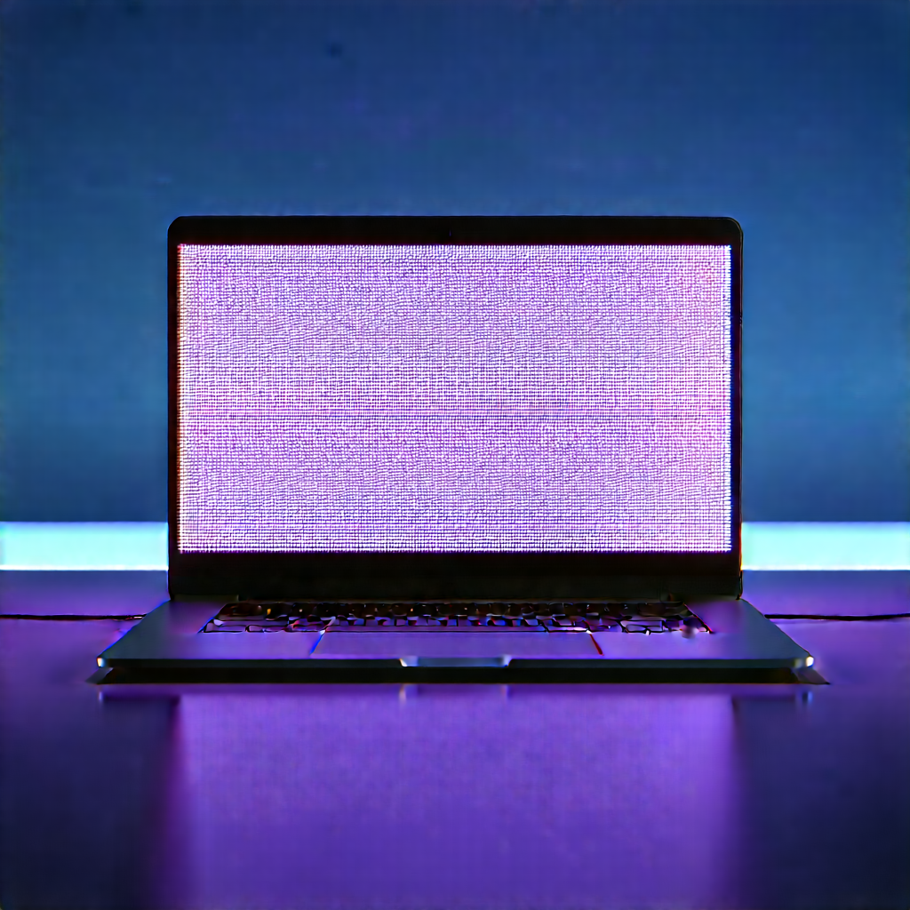 Laptop With Glowing Screen With Laptop Computer