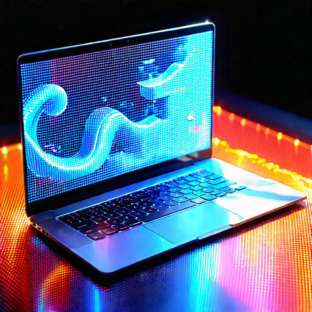 Laptop With Holographic Display With Laptop Computer