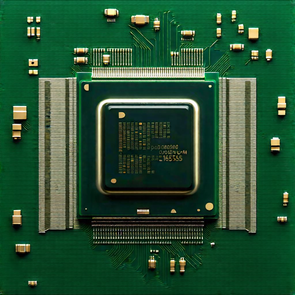 Close-up of microprocessor