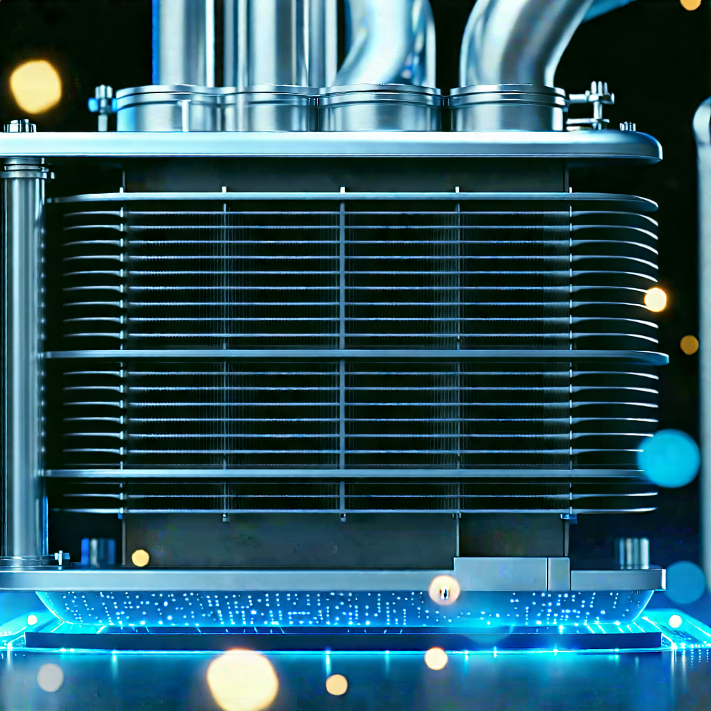 Close-up Of Cooling System With Large Metal