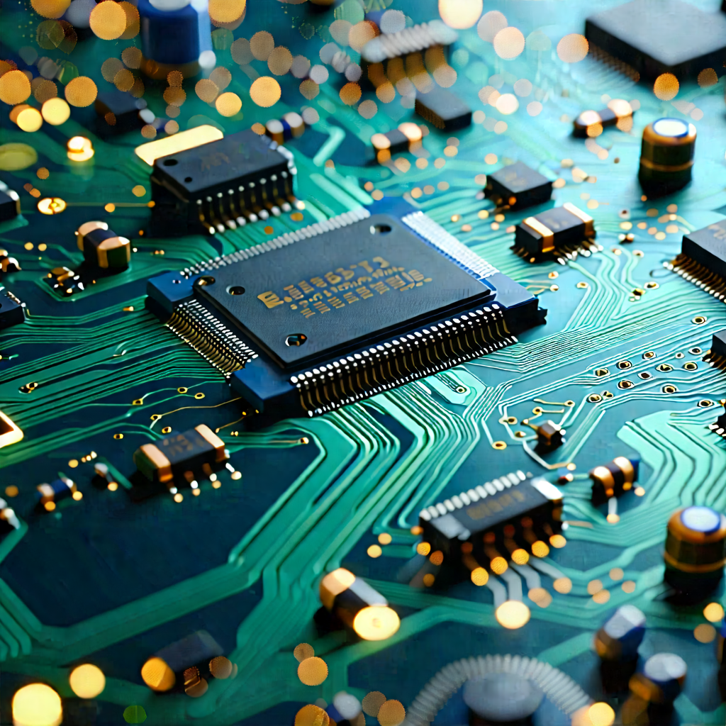 Close-up of electronic circuit