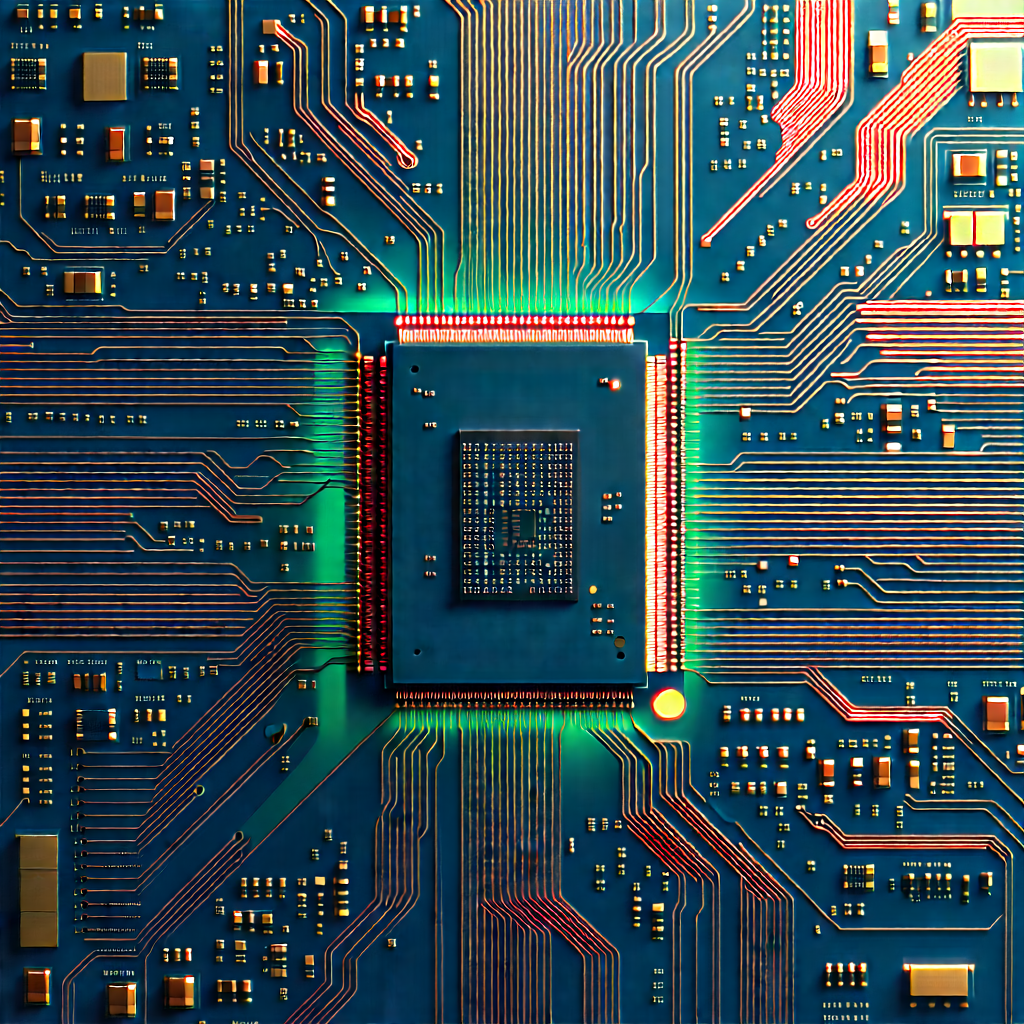 Close-up of microprocessor