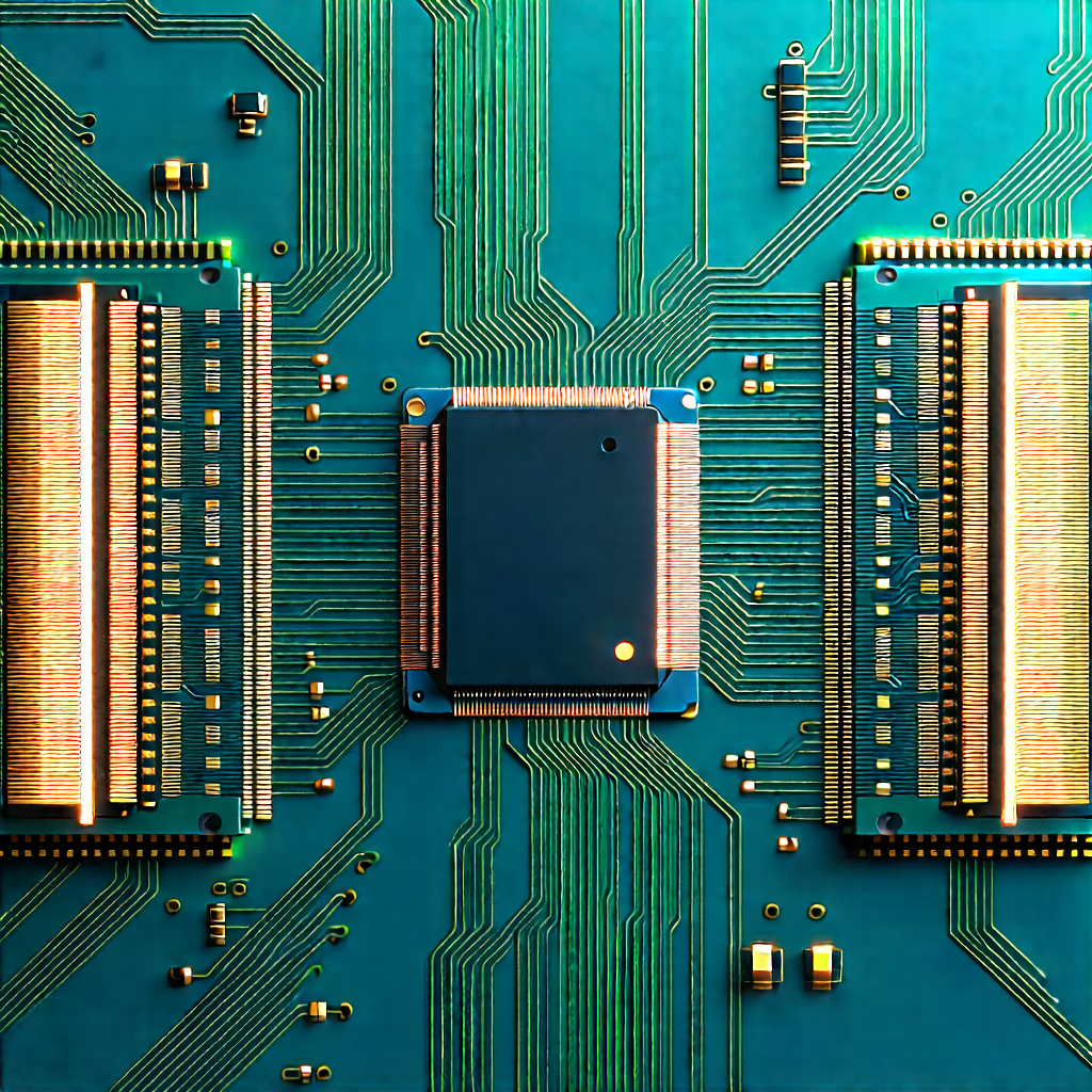 Close-up of electronic circuit