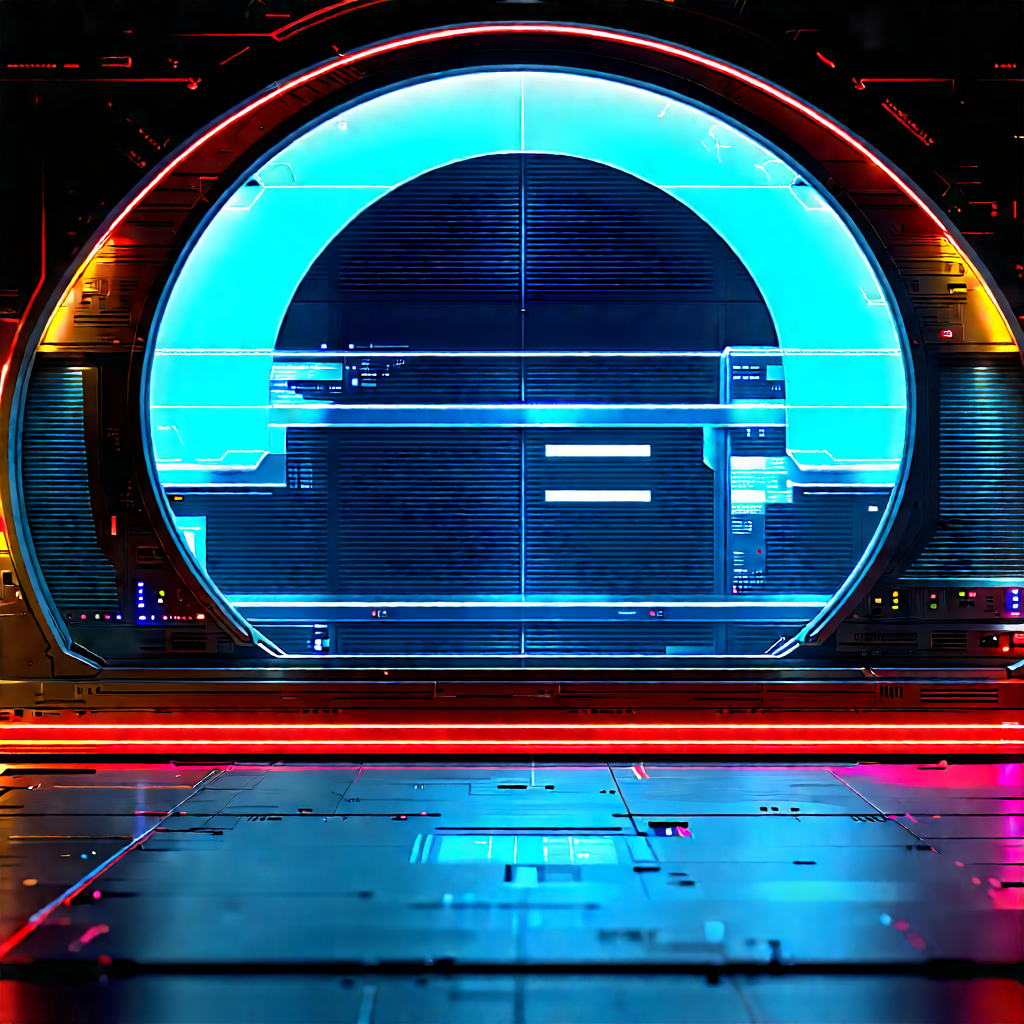 Futuristic tech startup office