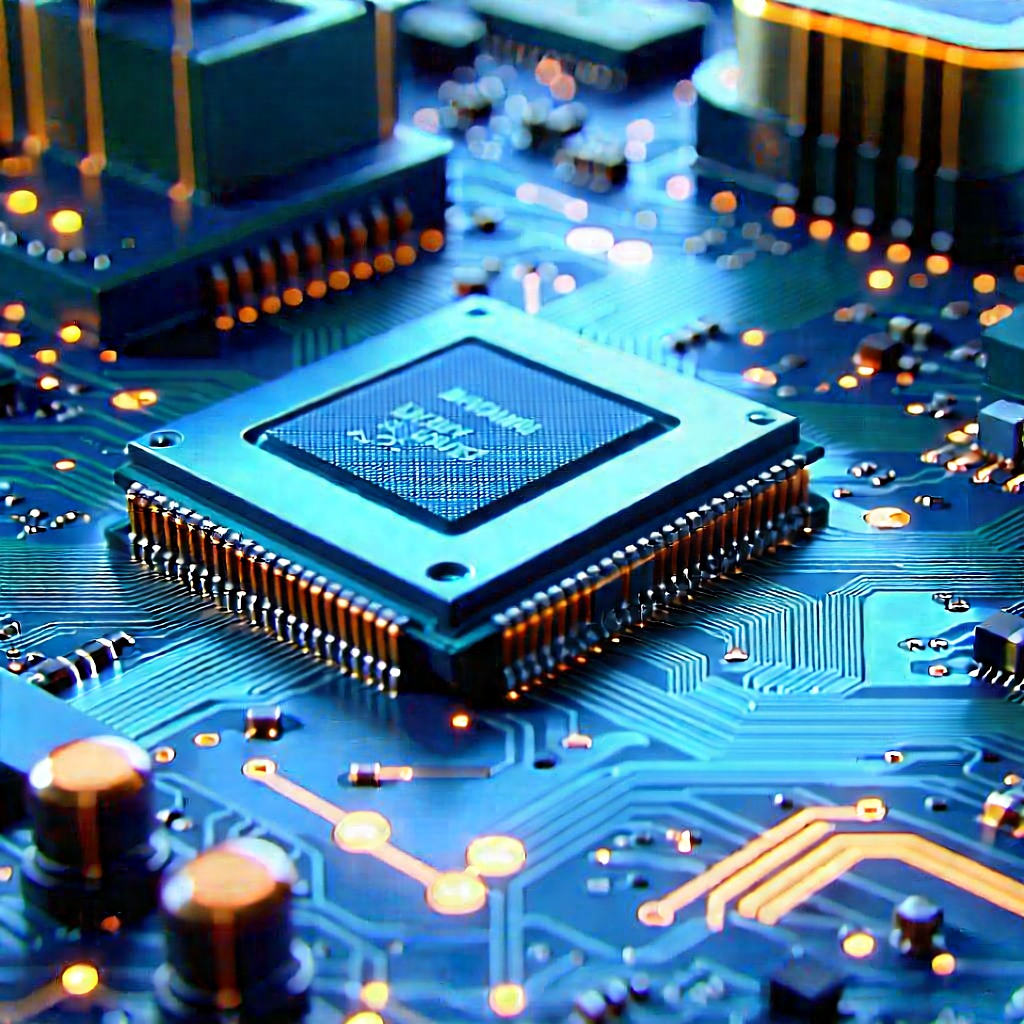 Close-up of electronic circuit