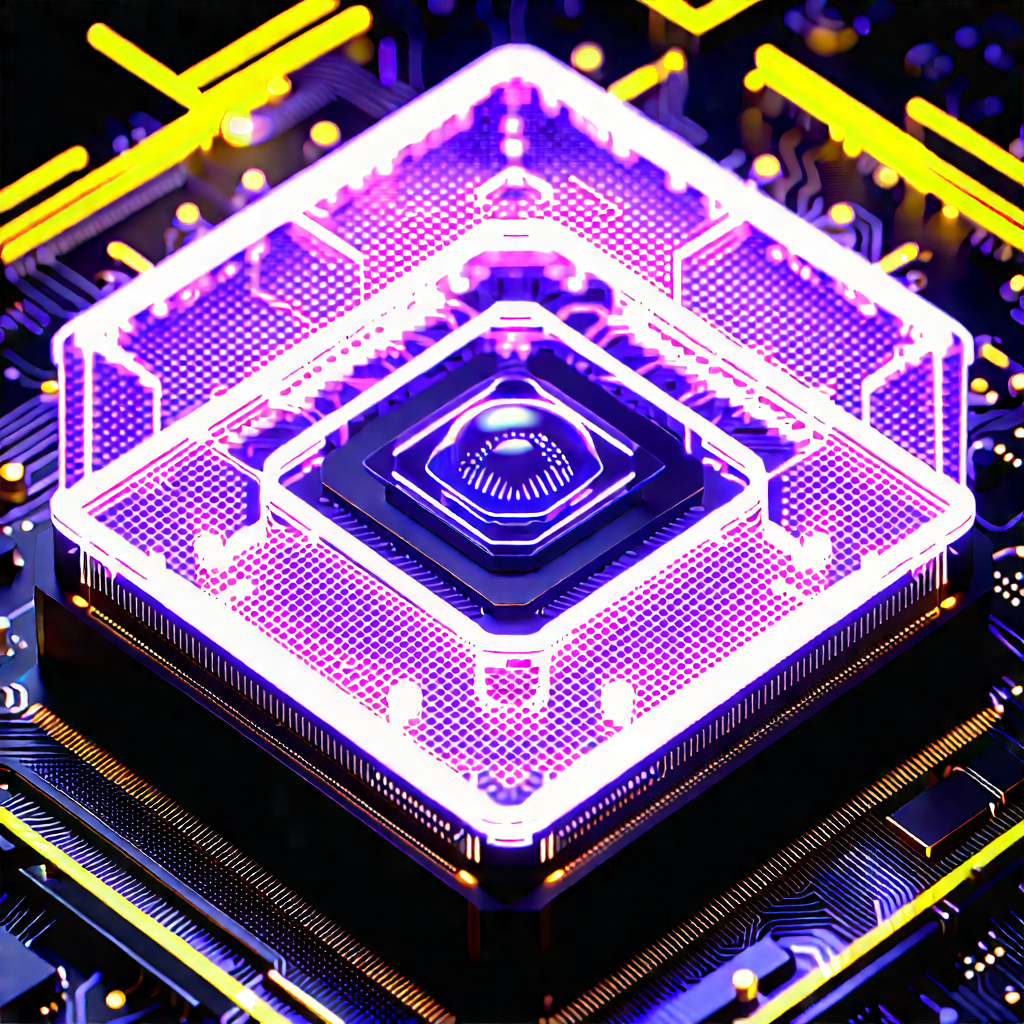 Quantum computer with neon accents