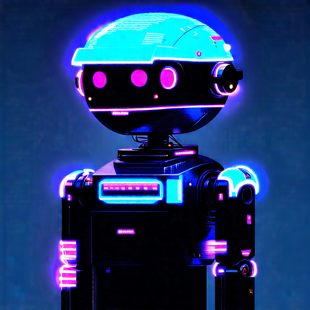 Robot with neon accents
