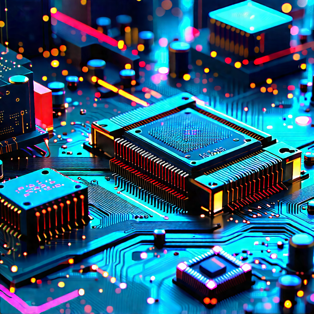 Close-up of electronic circuit