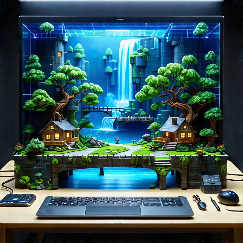 Educational Technology In Manufacturing Facility With Computer Desk
