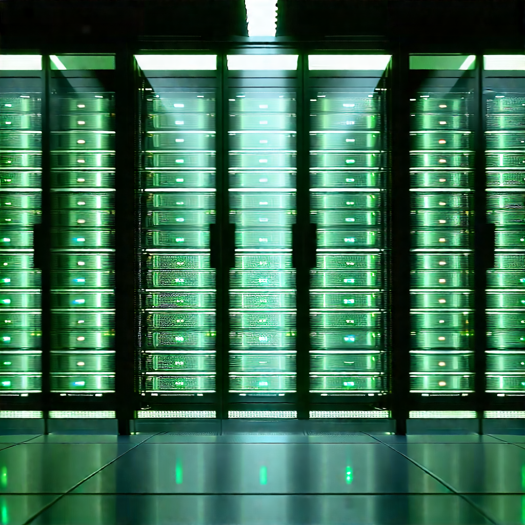 Server rack with holographic projection