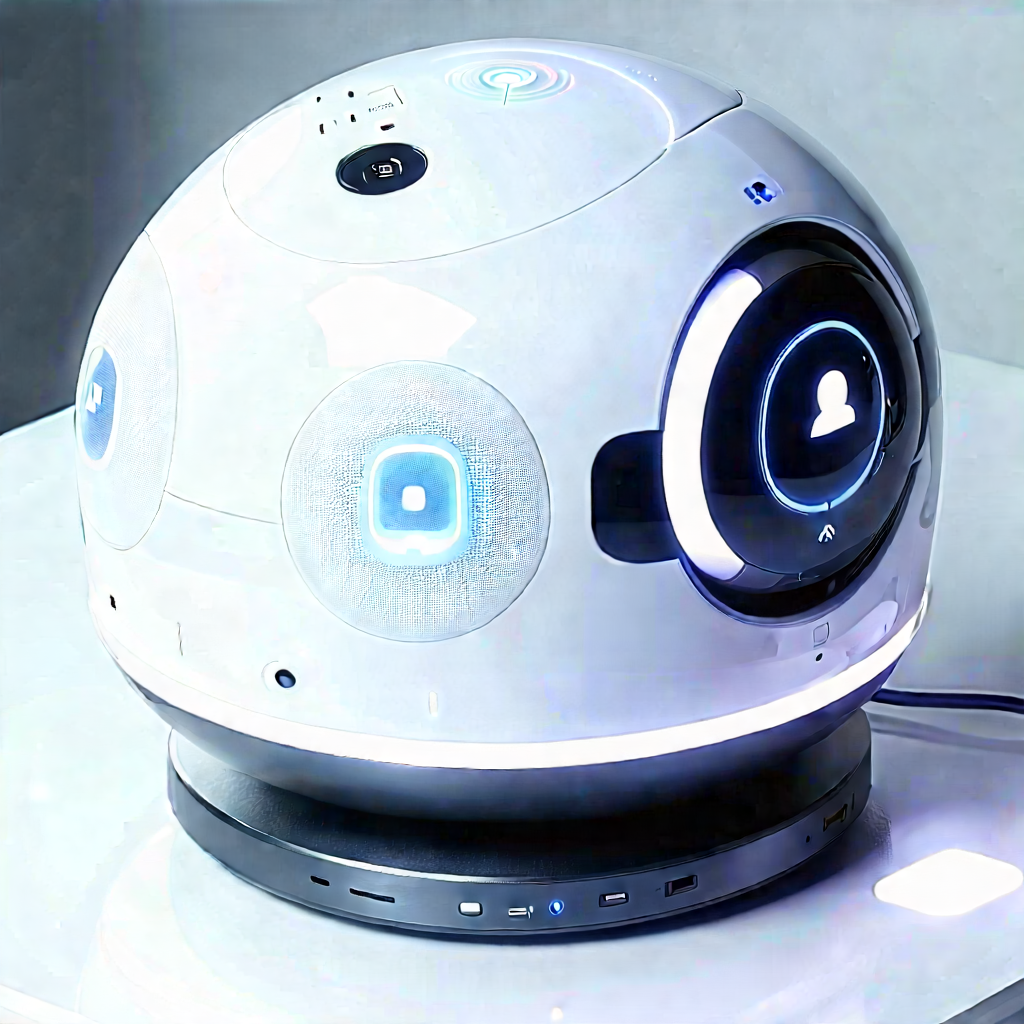 Smart Home Device With User Interface With White Blue