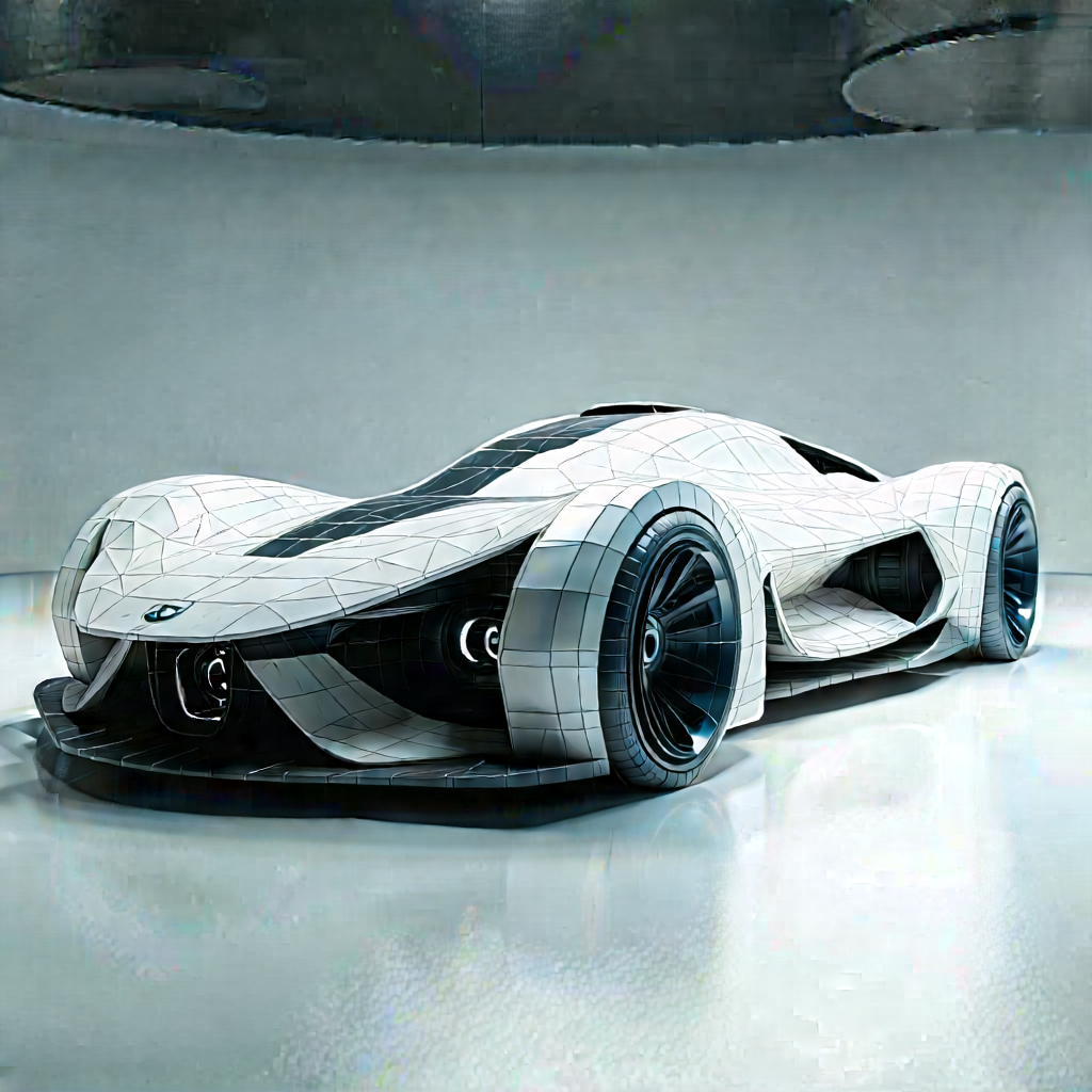 Automotive Technology In Research Center With Futuristic Display