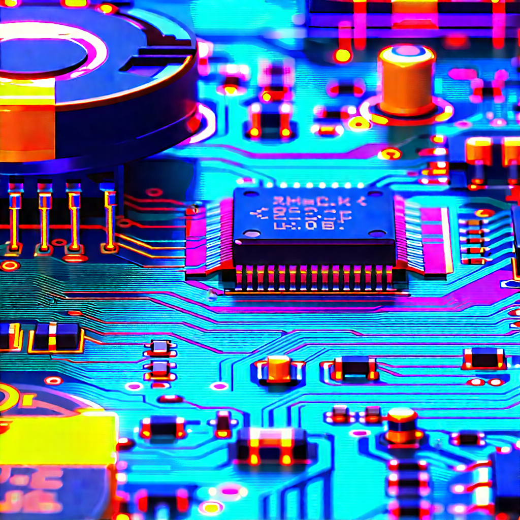 Close-up of electronic circuit