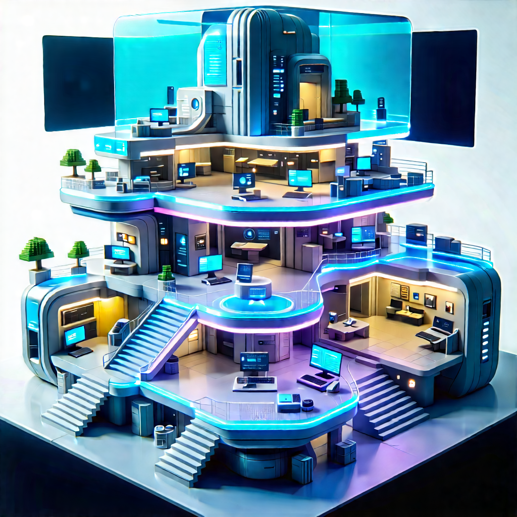 (futuristic:1.2) digital workspace