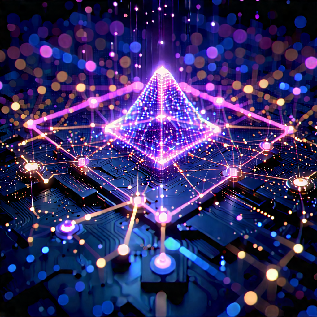 Blockchain Network Visualization With Image, There