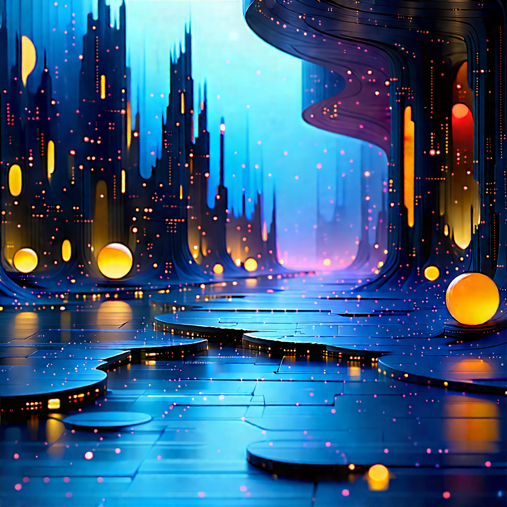 Futuristic innovation hub