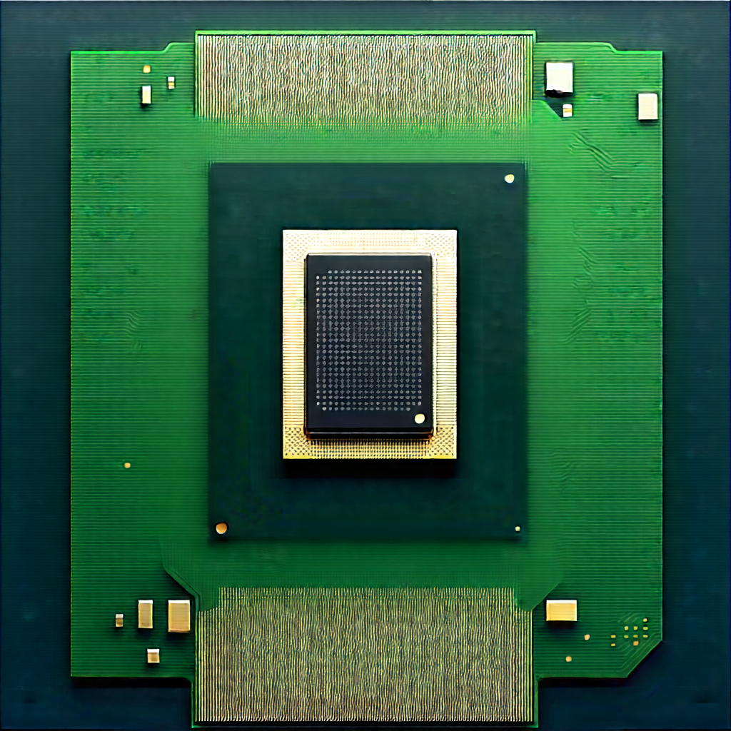 Close-up Of Microprocessor With Close-up Computer