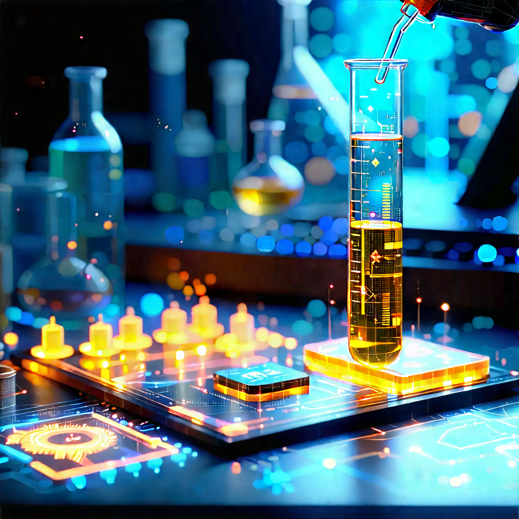 Financial Technology In Modern Laboratory With Laboratory Setting