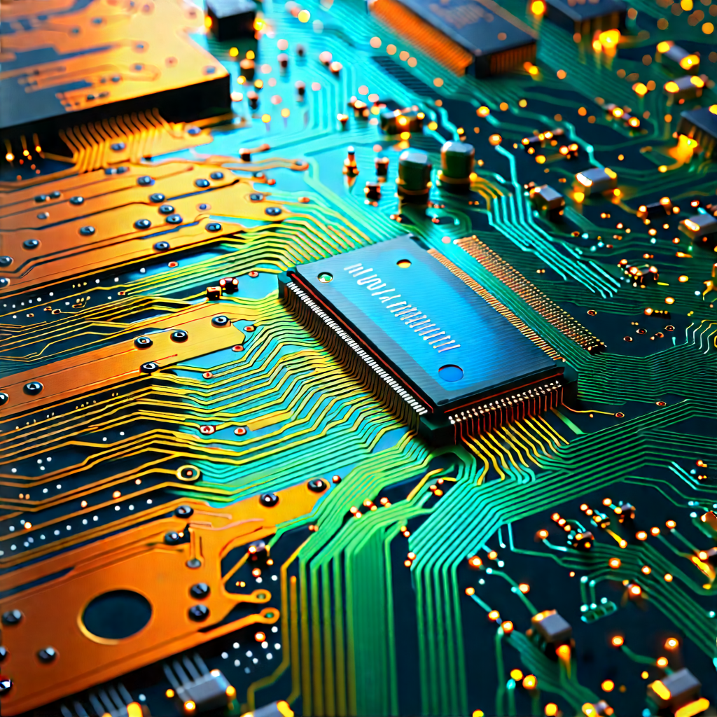 Close-up of electronic circuit