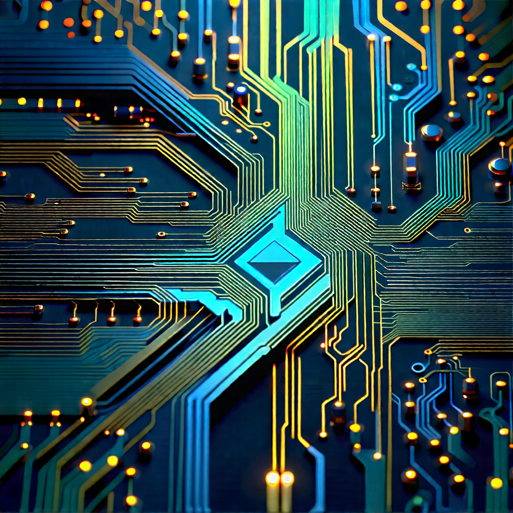 Close-up of electronic circuit