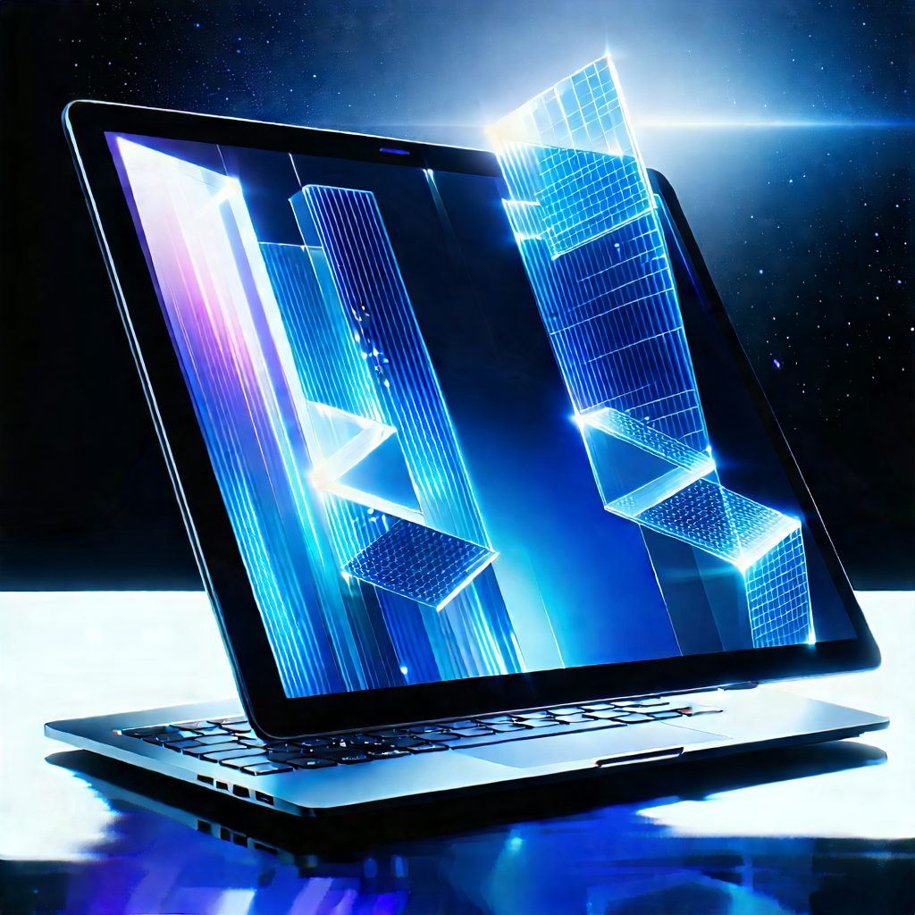 Laptop With Holographic Display With Laptop Computer