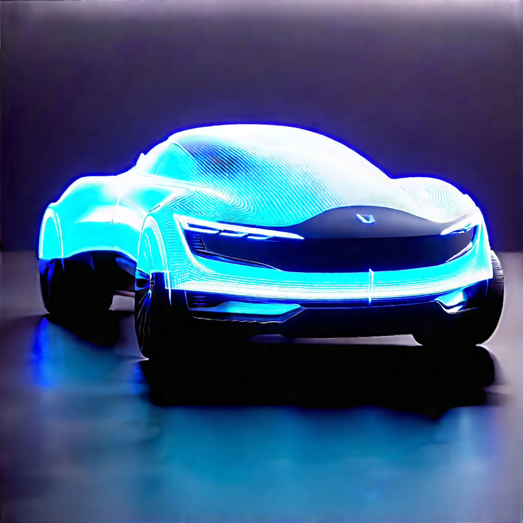 Innovative Electric Vehicle (design:1.33) With Blue Sitting