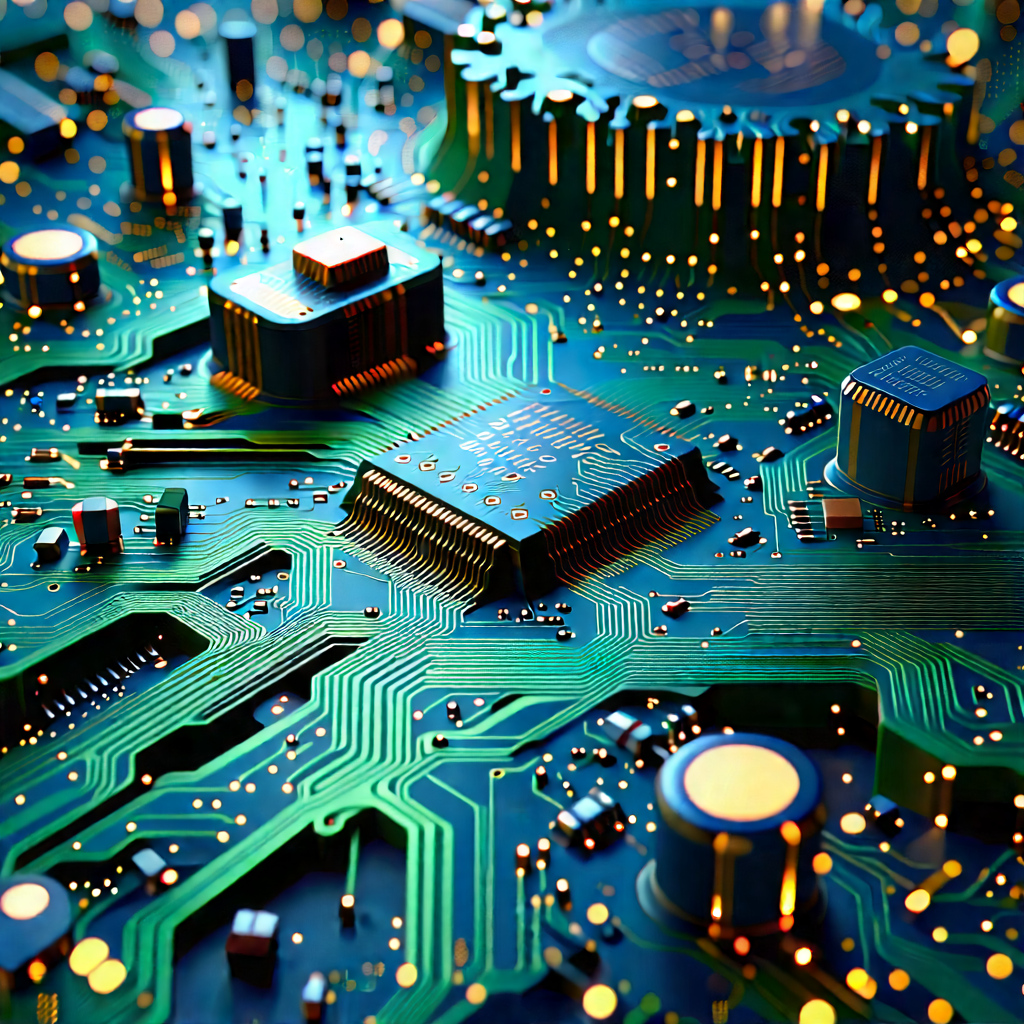 Close-up of electronic circuit