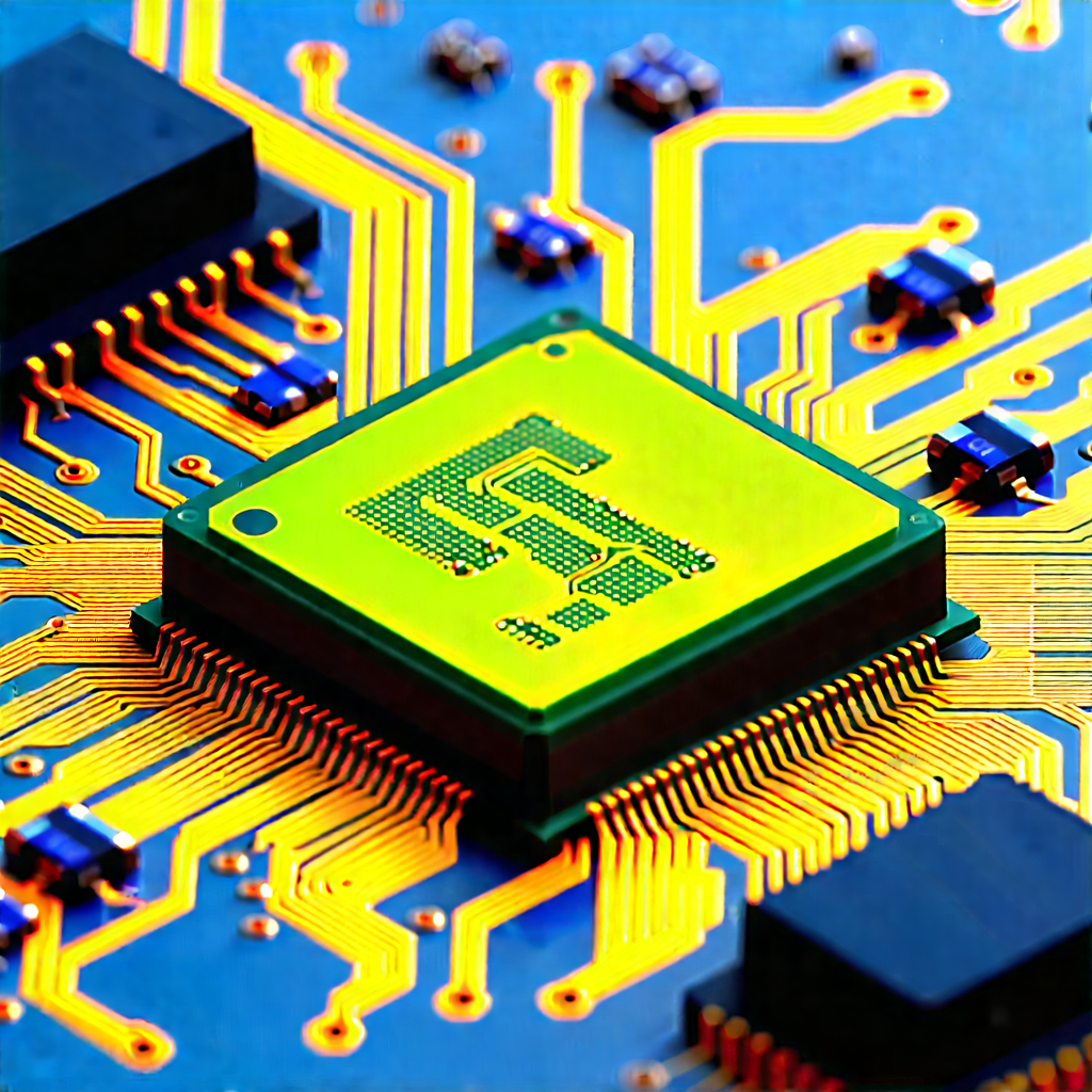 Close-up of electronic circuit