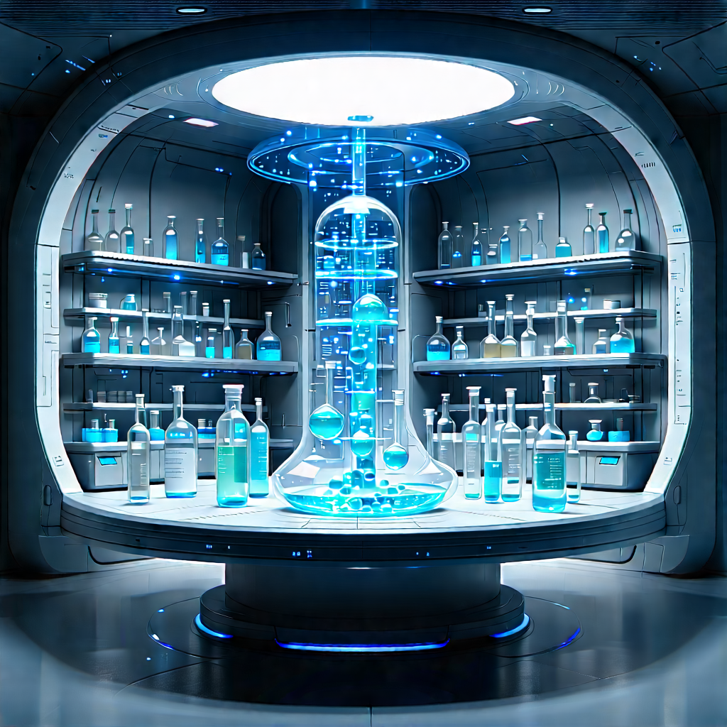 Futuristic research laboratory