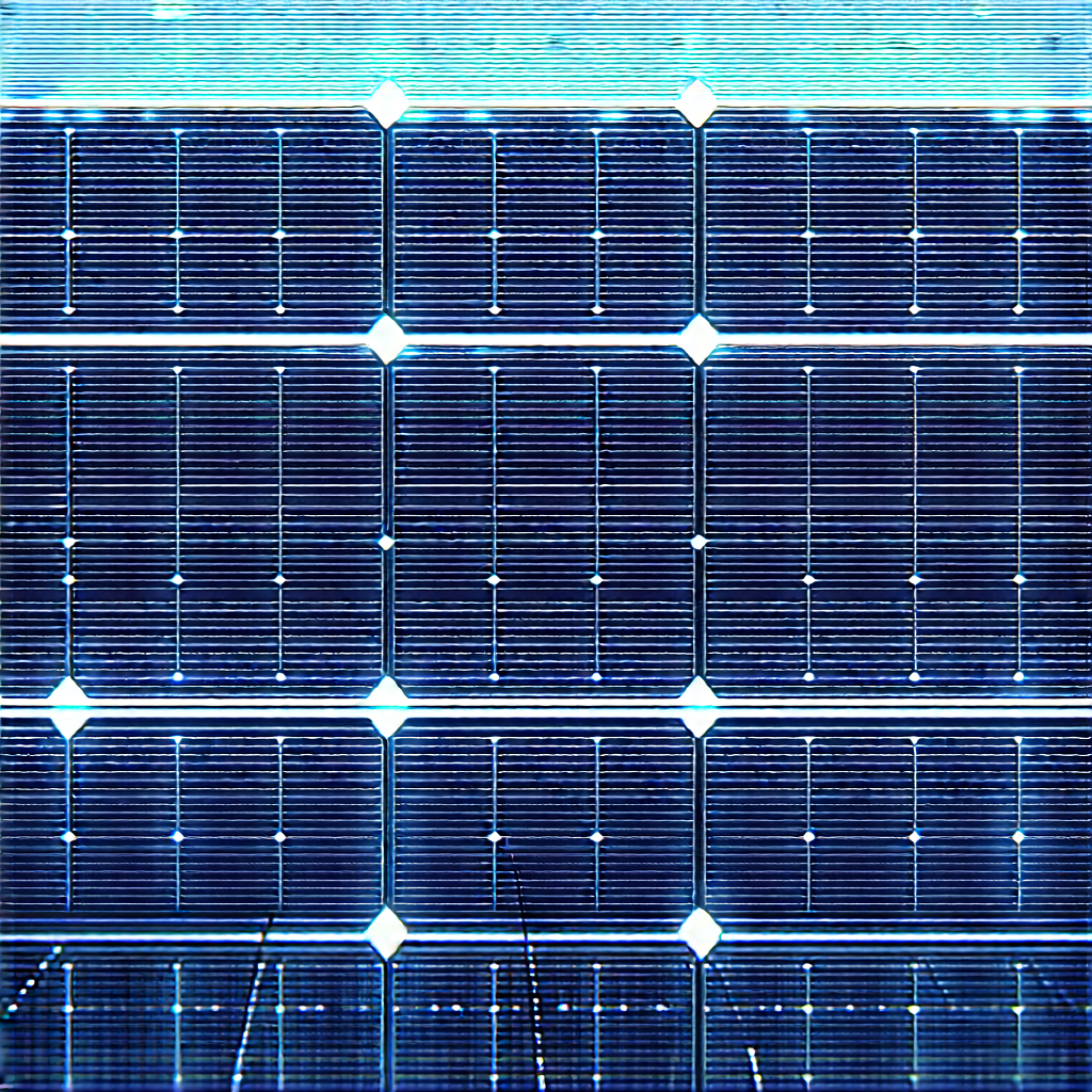 Solar panel with blue light (glow:1.14)