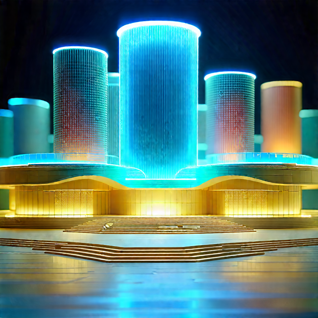 Futuristic Innovation Hub With Large Building