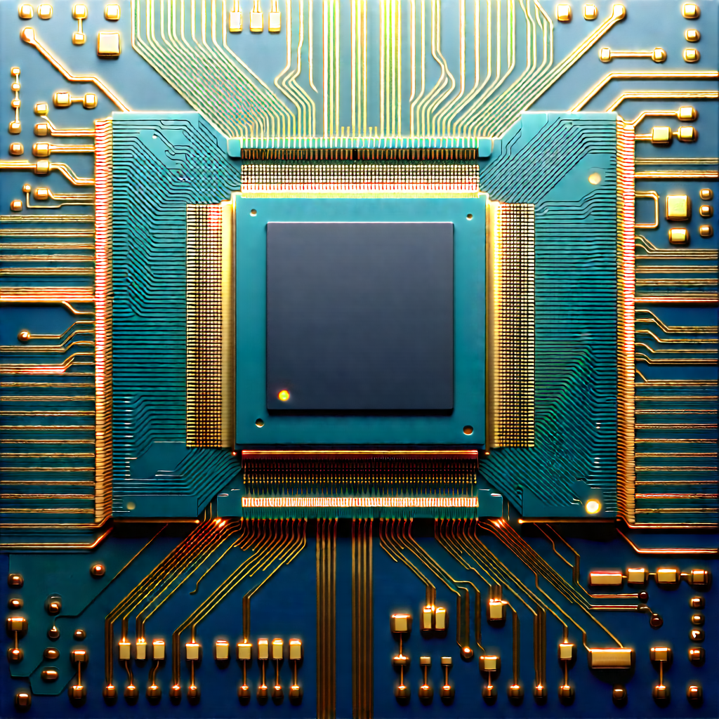 Close-up of microprocessor