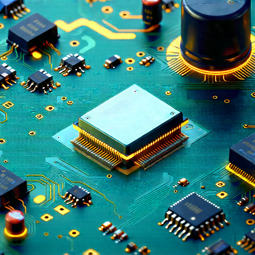 Close-up of electronic circuit