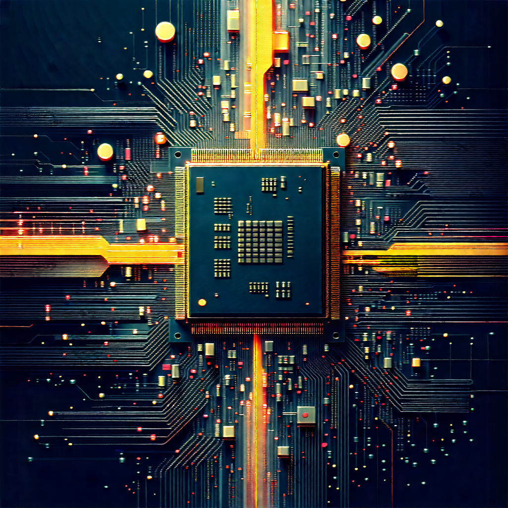 Microchip With Digital Particles With Image, There