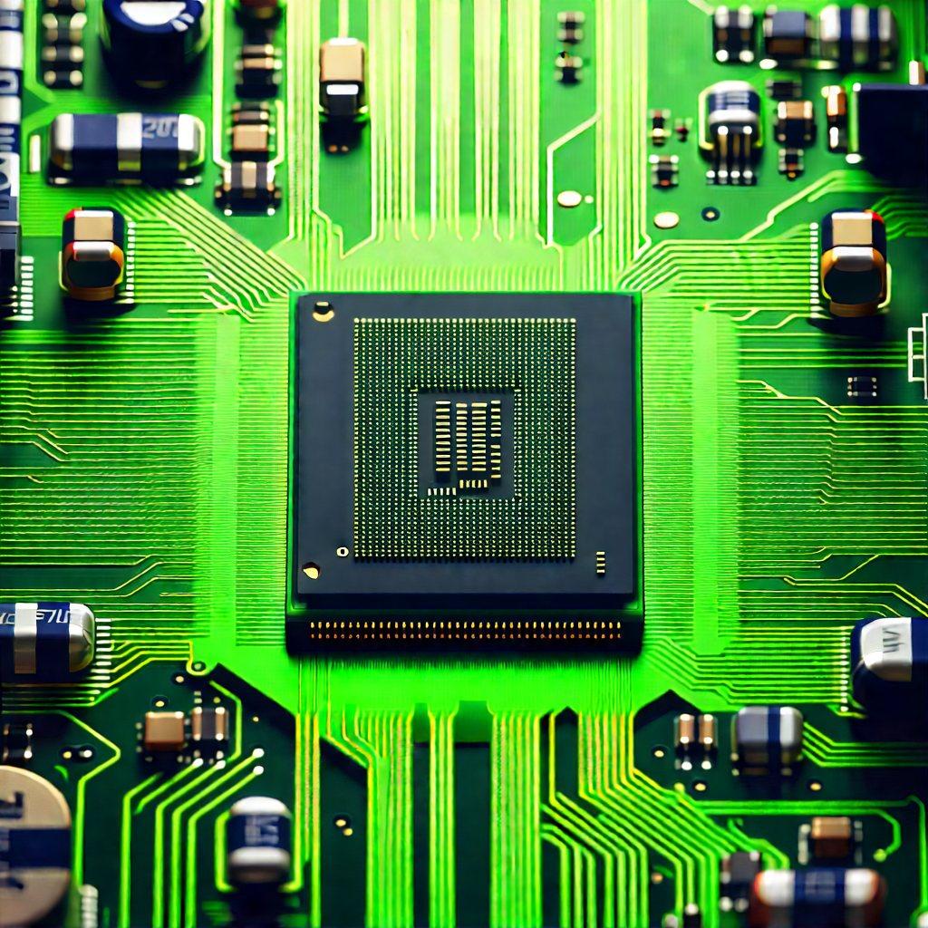 Close-up of microprocessor