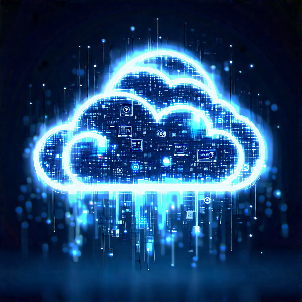 Cloud Computing Visualization With Cloud Shown