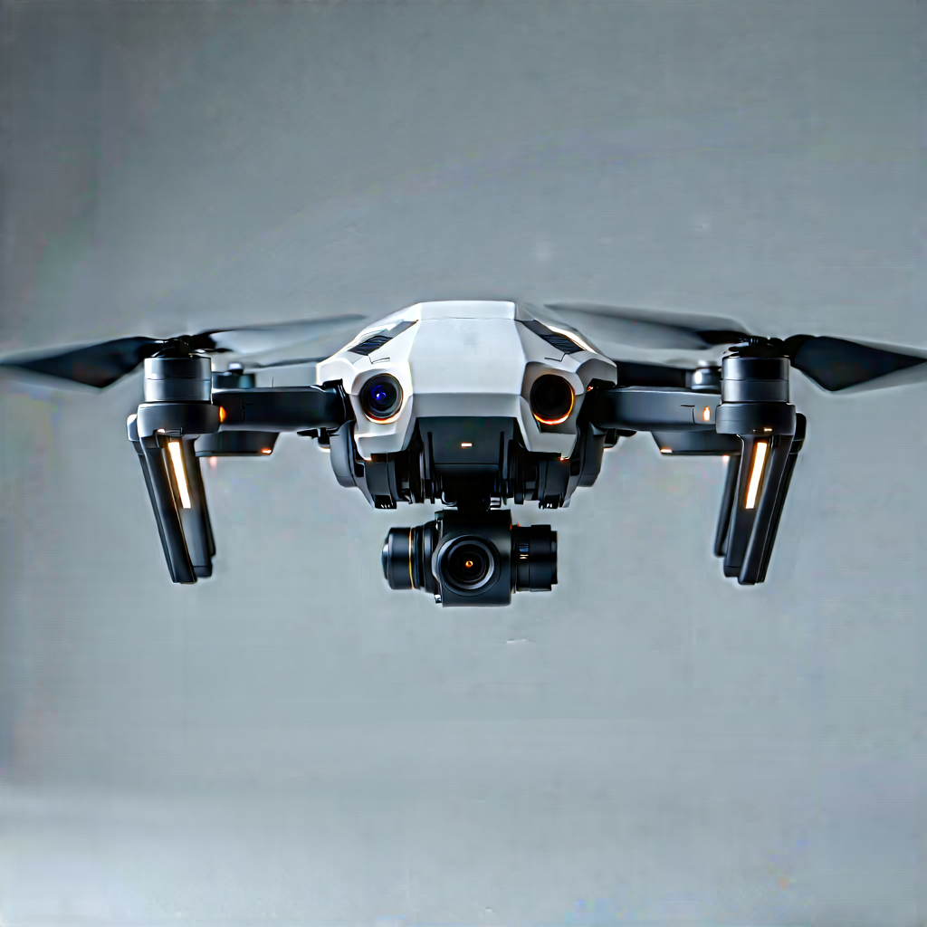 Drone With Streaming Content With Black White