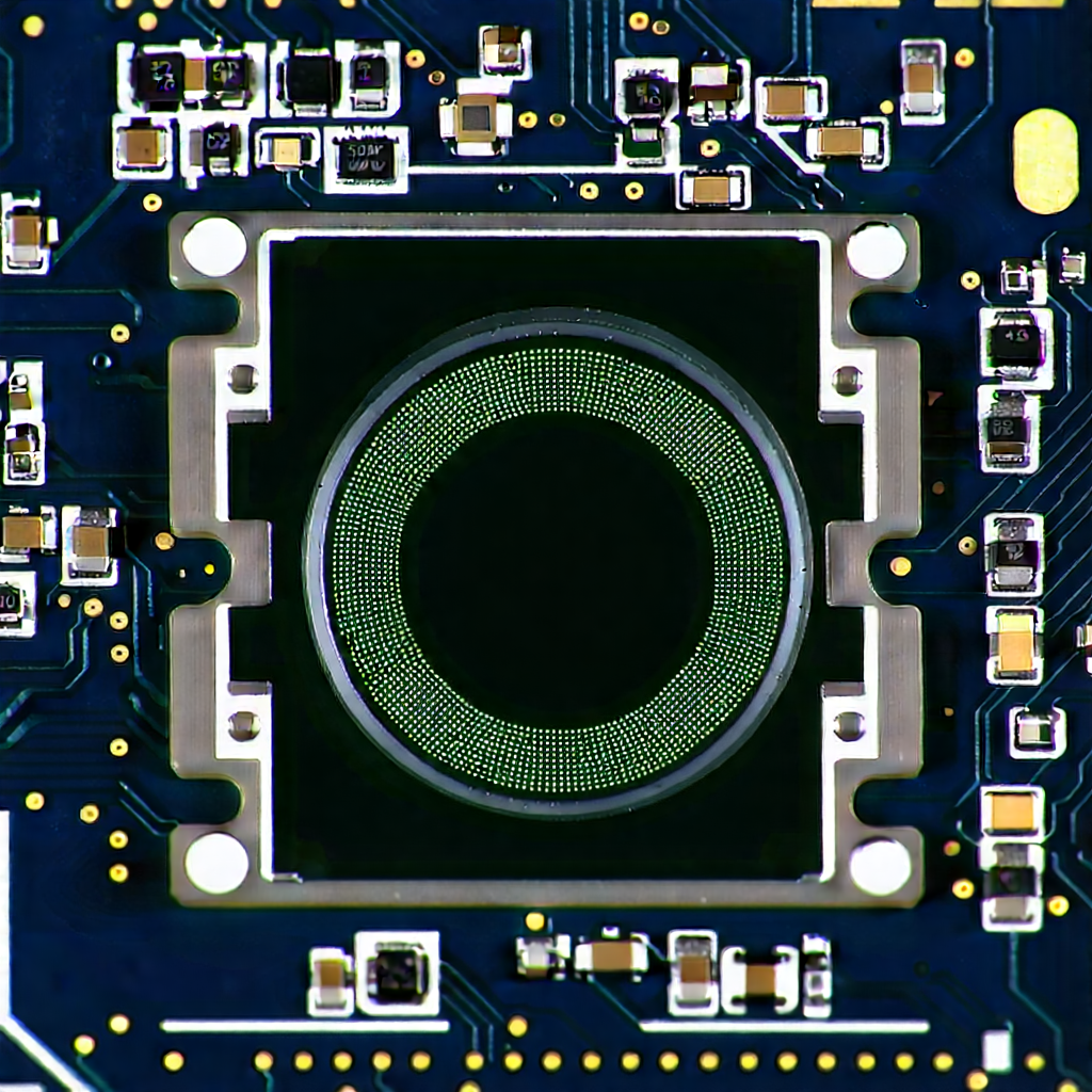 Close-up of sensor array