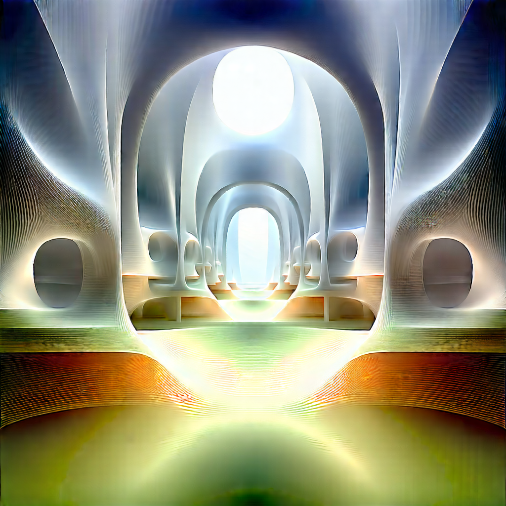 Futuristic innovation hub