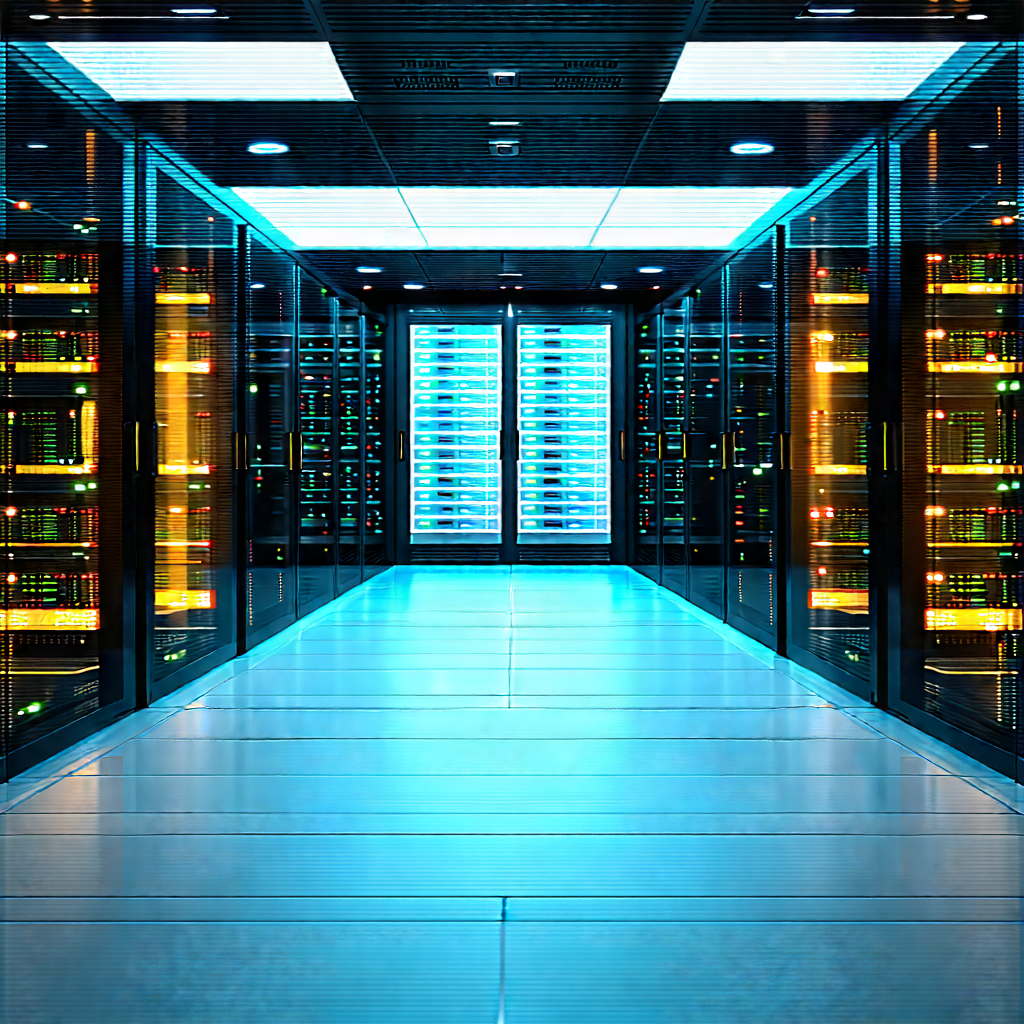 Futuristic server room