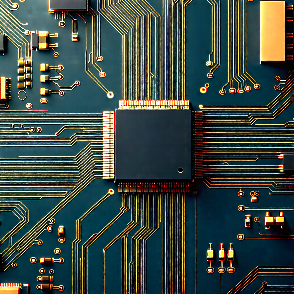 Close-up of electronic circuit