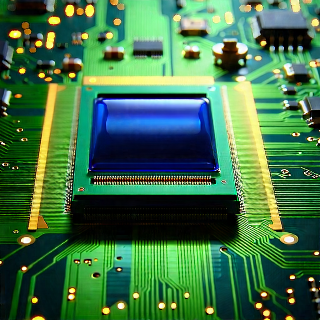 Close-up of microprocessor