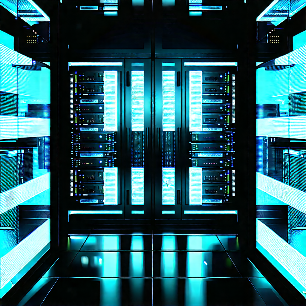 Server rack with holographic projection