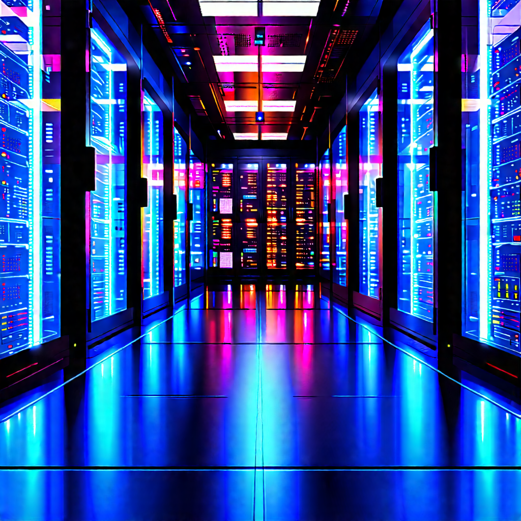 Futuristic server room