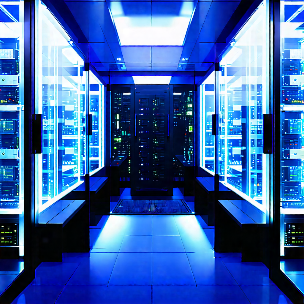 Futuristic server room