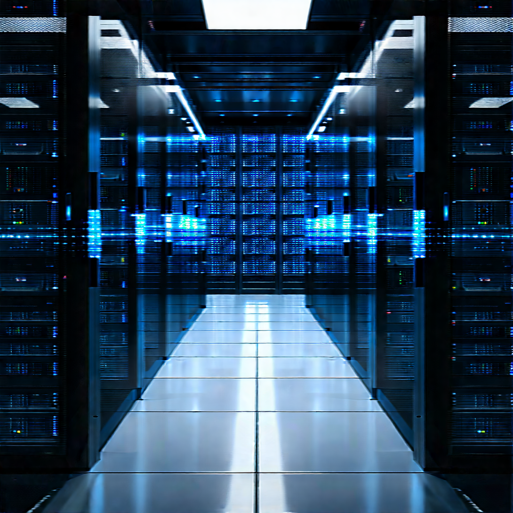 Futuristic Server Room With Image, There