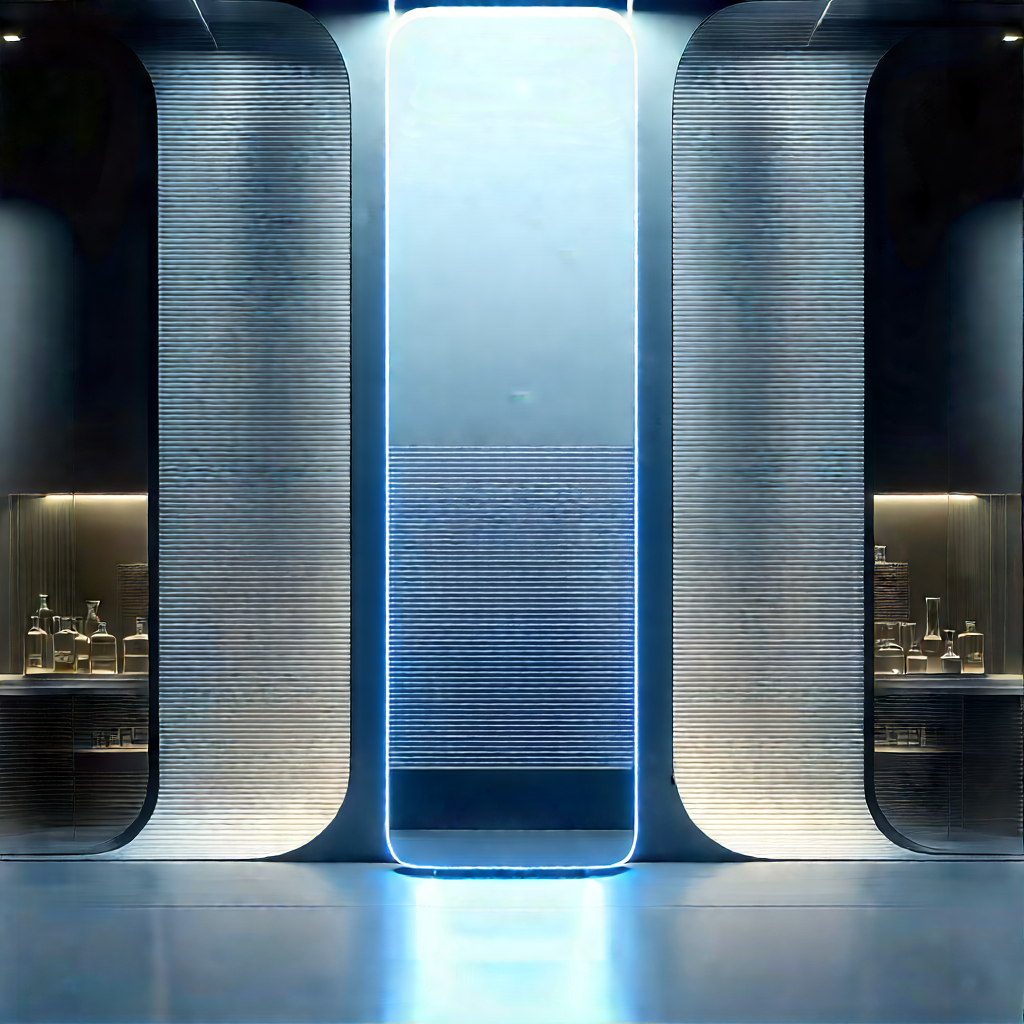 Futuristic research laboratory