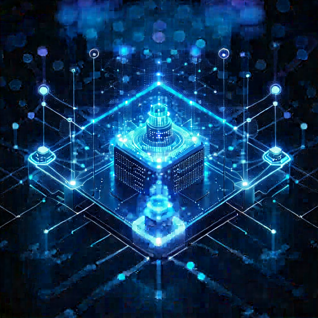 Blockchain Network Visualization With Image, There