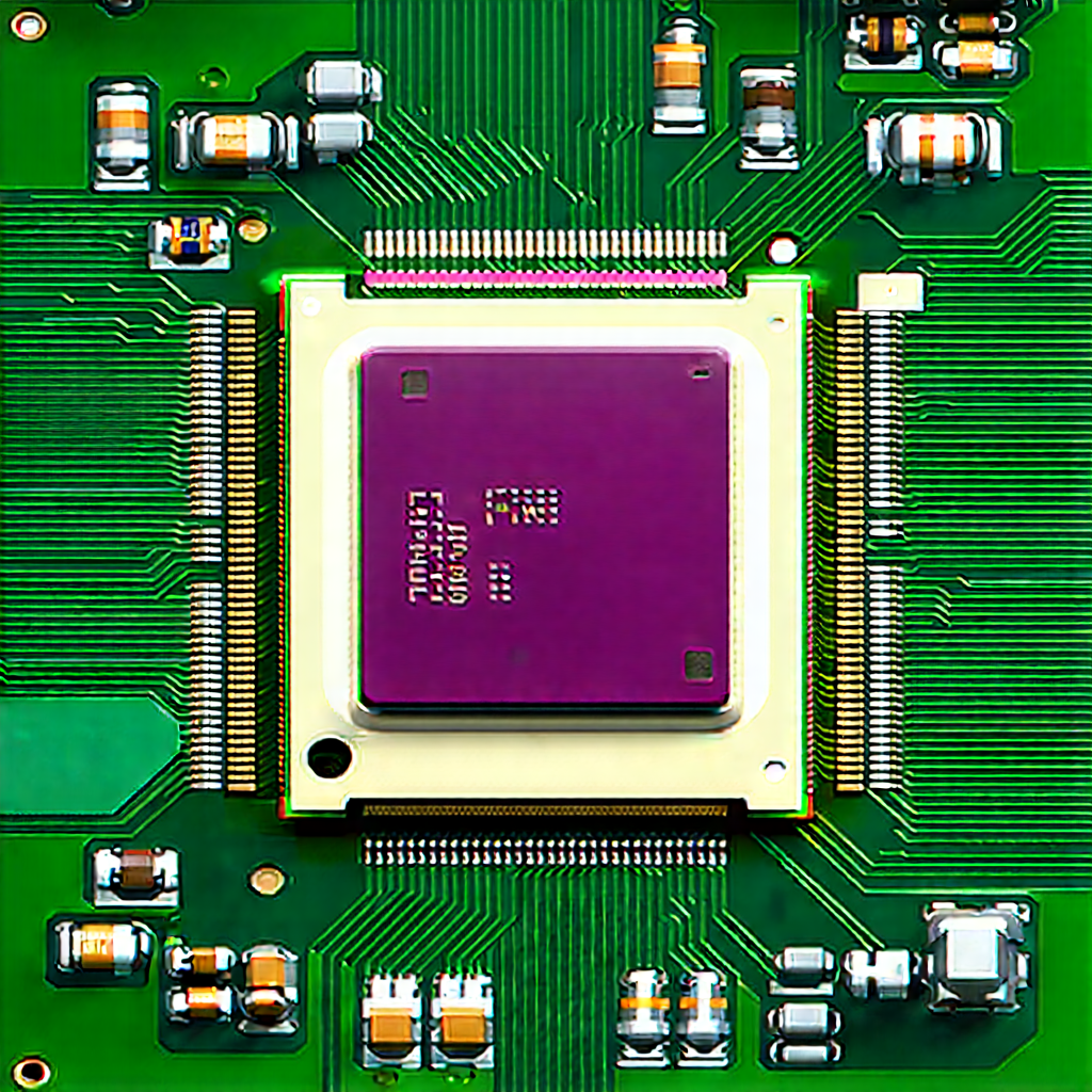 Close-up of microprocessor
